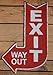 Produktbild Moritz Blechschild Schild Exit Way Out Antik-Stil Ausgang Pfeil Dekoschild Retro Nostalgie Wegweiser 40x25cm