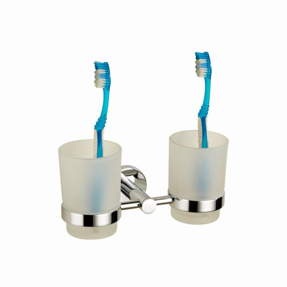 Tasse de brosse à dents de salle de bains double GZZ pour le rince-bouche en famille