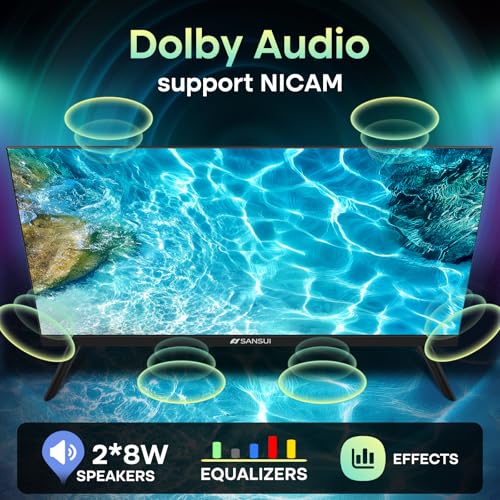 Image of SANSUI 24 inch 768P DLED Smart WebOS TV | Small Television with chromecast Built in | WebOS hub Compatible with HomeKit | Support Airplay & WiFi Connection & Bluetooth 5.2&2 * 8w Speakers