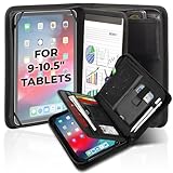 [NEW] Cooper BizMate PRO Zippered Portfolio Organizer with 9-10.5' Conference Folder/Padfolio Tablet Holder, A5 Notebook | Multiple Pockets, Leather Finish, Eco-Mailer