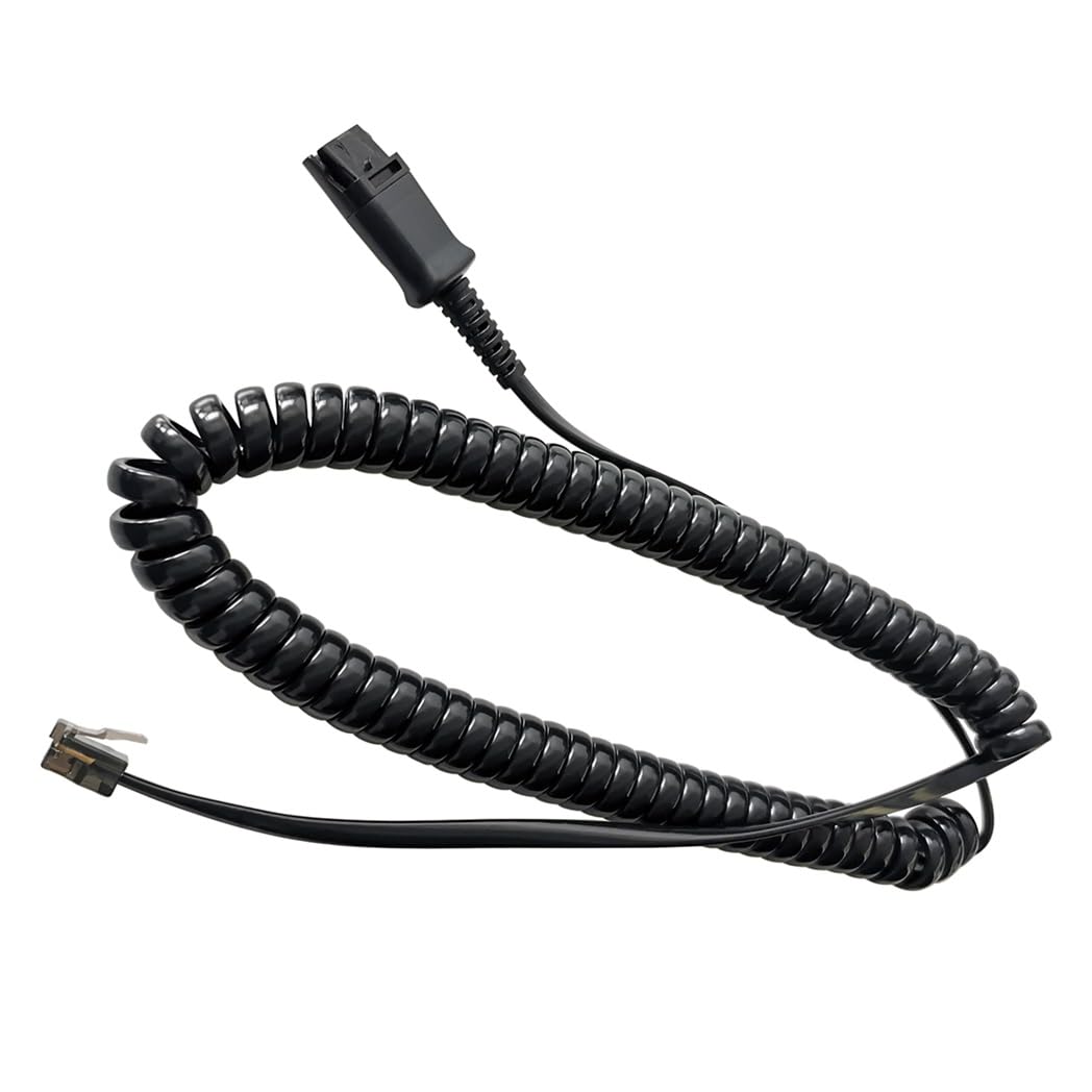 daily headset U10P Headset Adapter Polaris Cable with RJ9 Compatible with Plantronics QD