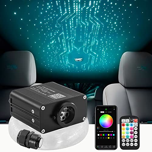 Image of ATOKEE Starlight Headliner Kit 550pcs 0.03in 13.1ft, 16W Twinkle Small Size Fiber Optic Star Lights for Car Roof Decor with APP /Remote Control