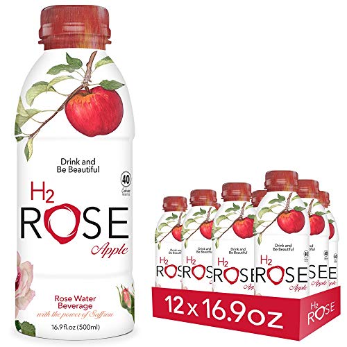 H2rOse - Rose Water Beverage with the Power of Saffron – Healthy Alternative to Sodas & Sports Drinks - All Natural, Gluten Free, Non-GMO, Vegan w/ Added Benefits - 16.9 Oz, 12 Pack (Apple) H2rOse - Rose Water Beverage with the Power of Saffron – Healthy Alternative to Sodas & Sports Drinks - All Natural, Gluten Free, Non-GMO, Vegan w/ Added Benefits - 16.9 Oz, 12 Pack (Apple)