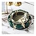 Produktbild LSHYXQ Nordic Kreative Luxuxlegierung Keramik Zigarre Aschenbecher Zigarette Retro Heimbürodekoration Ornamente Männer Geschenk (Color : Green)
