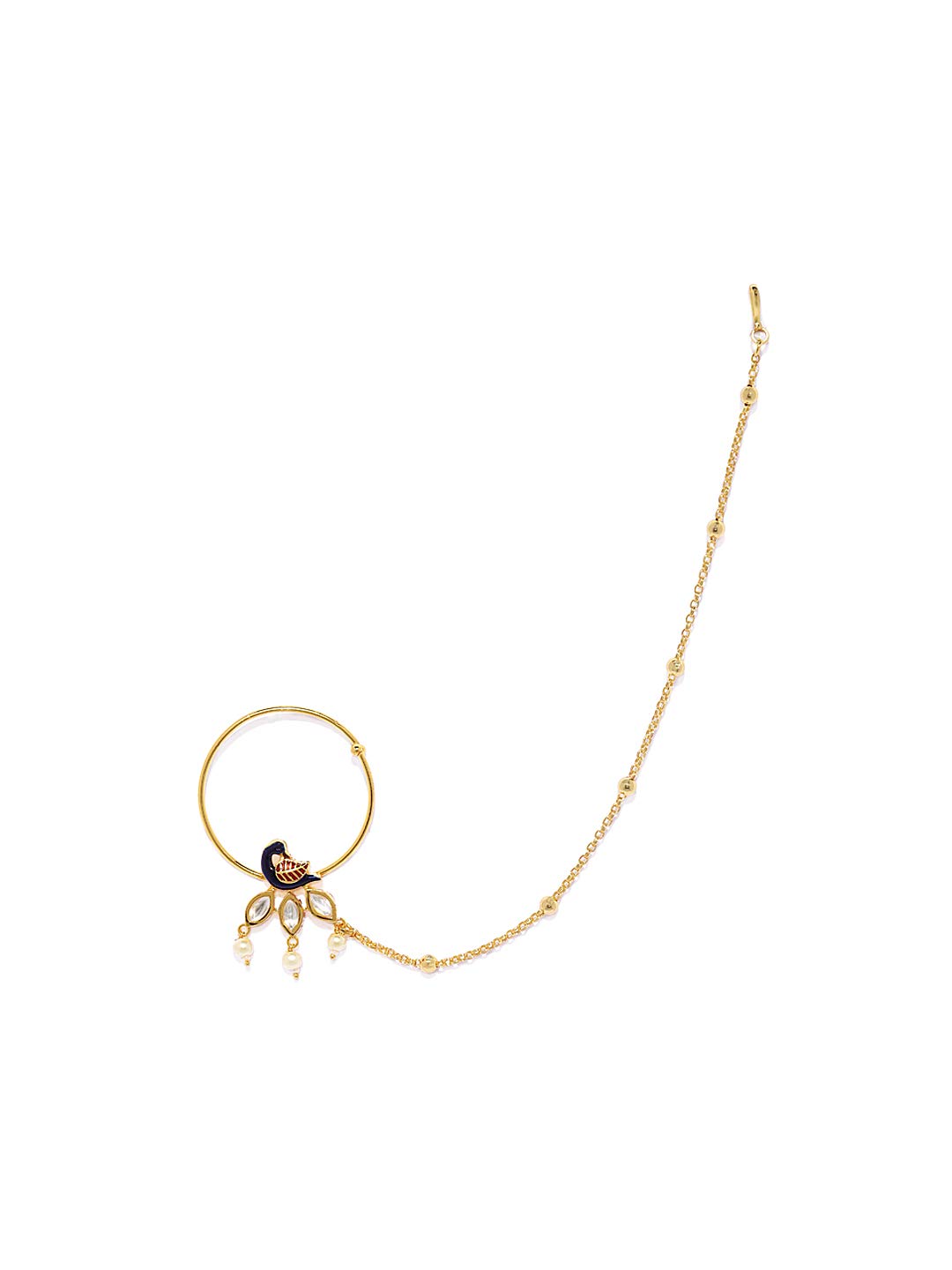 ACCESSHER Kempu Stone Nose Ring with Chain (B07Q5MTLYB) Amazon Price History, Amazon Price Tracker