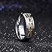 King Will 8mm Tungsten Wedding Band for Men Silver Rings with Gold Chain Sticker Inlay Two Tone Mens Fashionable Ring High Polished Beveled Edges Size 11