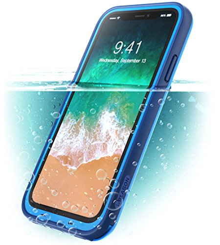 i-Blason Case for iPhone X (2017) / iPhone Xs (2018), Aegis Waterproof Full-body Rugged Case with Built-in Screen Protector (Frost/Blue)
