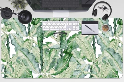 Sous-main de bureau feuilles de bananier pour embellir le télétravail