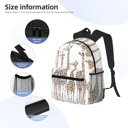 Sac à dos classique basique de voyage imperméable girafes