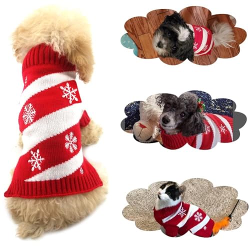 Pulls pulls Nouvel an de Noël tricot pour petit chien et chat M - 4