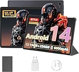 Tablette Tactile 10 Pouces Android Tablette 19 Go RAM+256 Go ROM (TF 1 to), Tablettes avec Processeur Octa-Core 2.0 GHz丨WiFi丨5.0MP Double caméra丨écran Tactile IPS HD 1280x800丨6000mAh丨Bluetooth