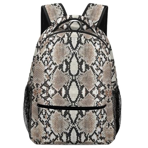 Snake Skin Pattern School Bookbag Cool Laptop Backpack College Daypack Travel Sports Bag