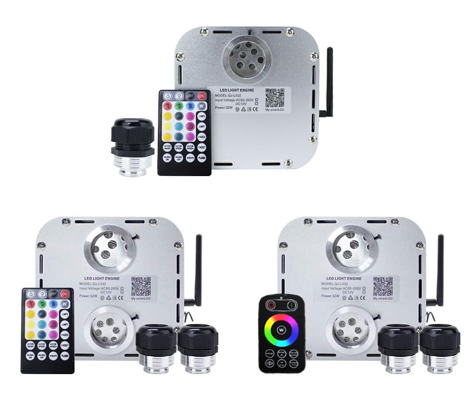 Customization of 32W Twinkle Fiber Optic Lights Kit, Twinkle/Twinkle and Music Activated+App Bluetooth Control