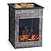 Candle Warmers ETC. Illumination Fragrance Warmer- Light-Up Warmer for Warming Scented Candle Wax Melts and Tarts or to Freshen Room, Grey Hearthstone