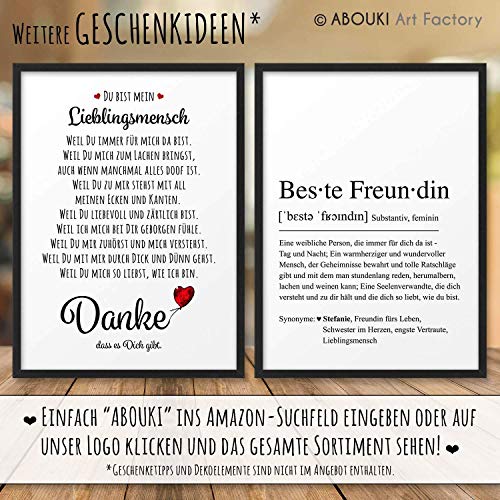 Pinguin Du Bist Meine Beste Freundin Abouki Kunstdruck Poster Bild Auf Wunsch Mit Namen Personalisiert Geschenk Idee Fur Sie Frauen Freundinnen Optional Mit Holz Rahmen Amazon De Handmade Produkte
