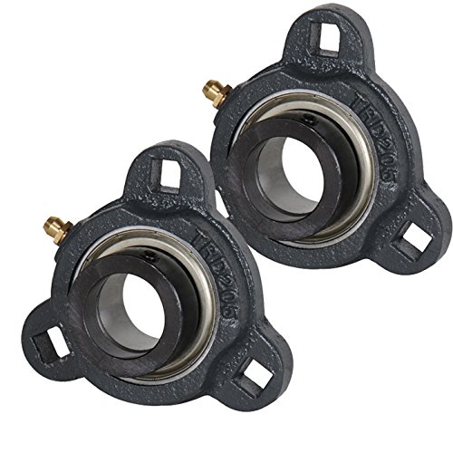 2x 1.25 in 3-Bolt Flange Cast Iron SATRD207-20 Mounted Bearing SA207-20G+TRD207