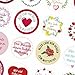 24 moderne Design Etiketten, rund / 24 Etiketten im Mix/Muttertag/Liebe/Herzen/Mama Geschenk/Geschenk-Aufkleber/Sticker/für Firmen