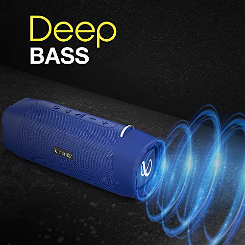 Image of Infinity by Harman Fuze 700 Dual EQ Deep Bass 20W Portable Stereo Speaker with 10 Hours Playtime, Built-in Powerbank, Bluetooth 5.0 and IPX7 Waterproof (Mystic Blue)