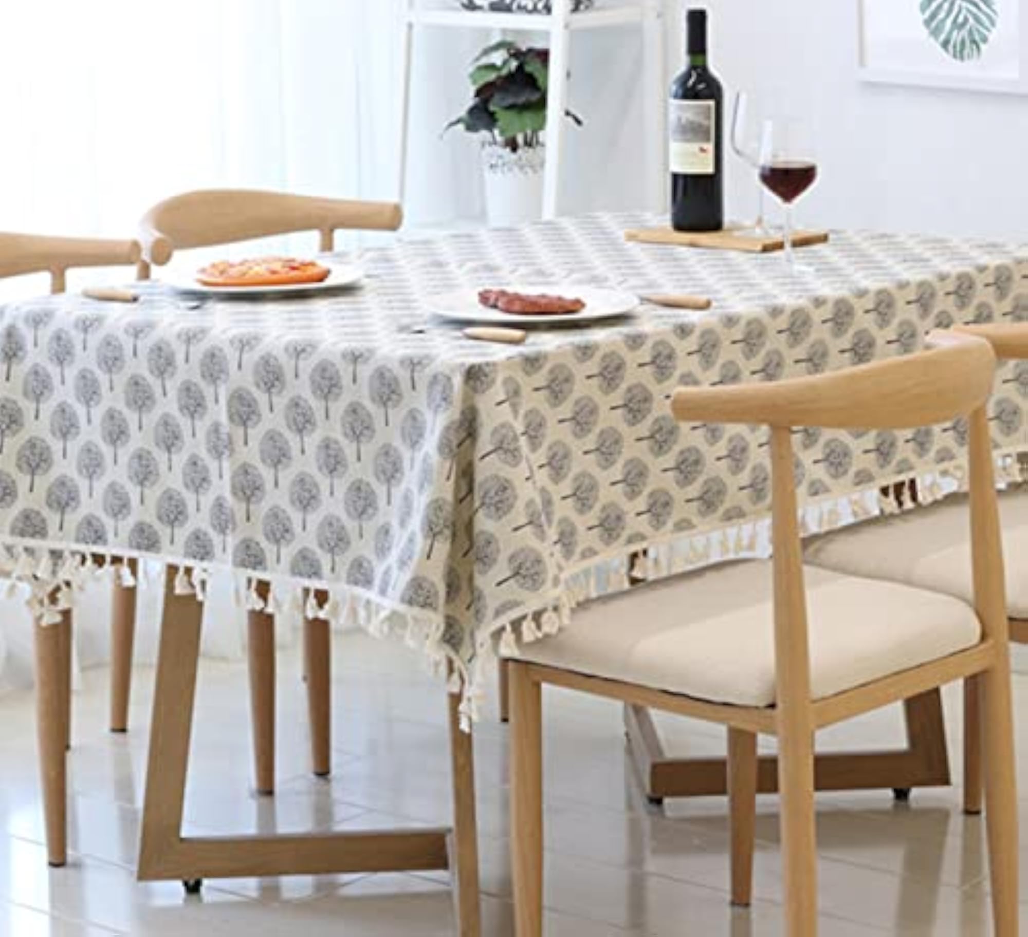 Rectangle Tablecloth Cotton Linen Table Cover