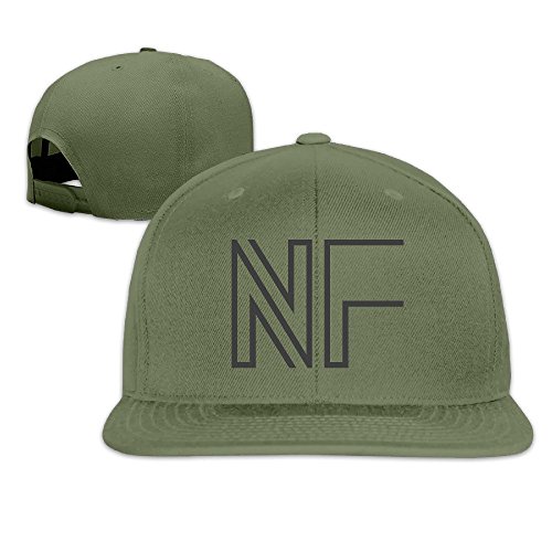 Custom Unisex-Adult N F Logo Flat Brim Hip Hop Visor Cap Ash