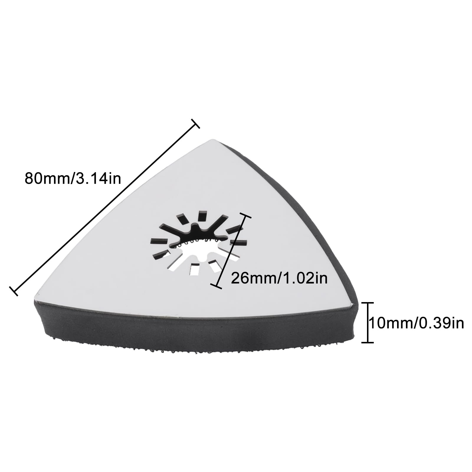 ECSiNG 3PCS 80mm Triangle Sanding Pad Compatible with Most Polishing Machines Polish Wood Metal - Image 3