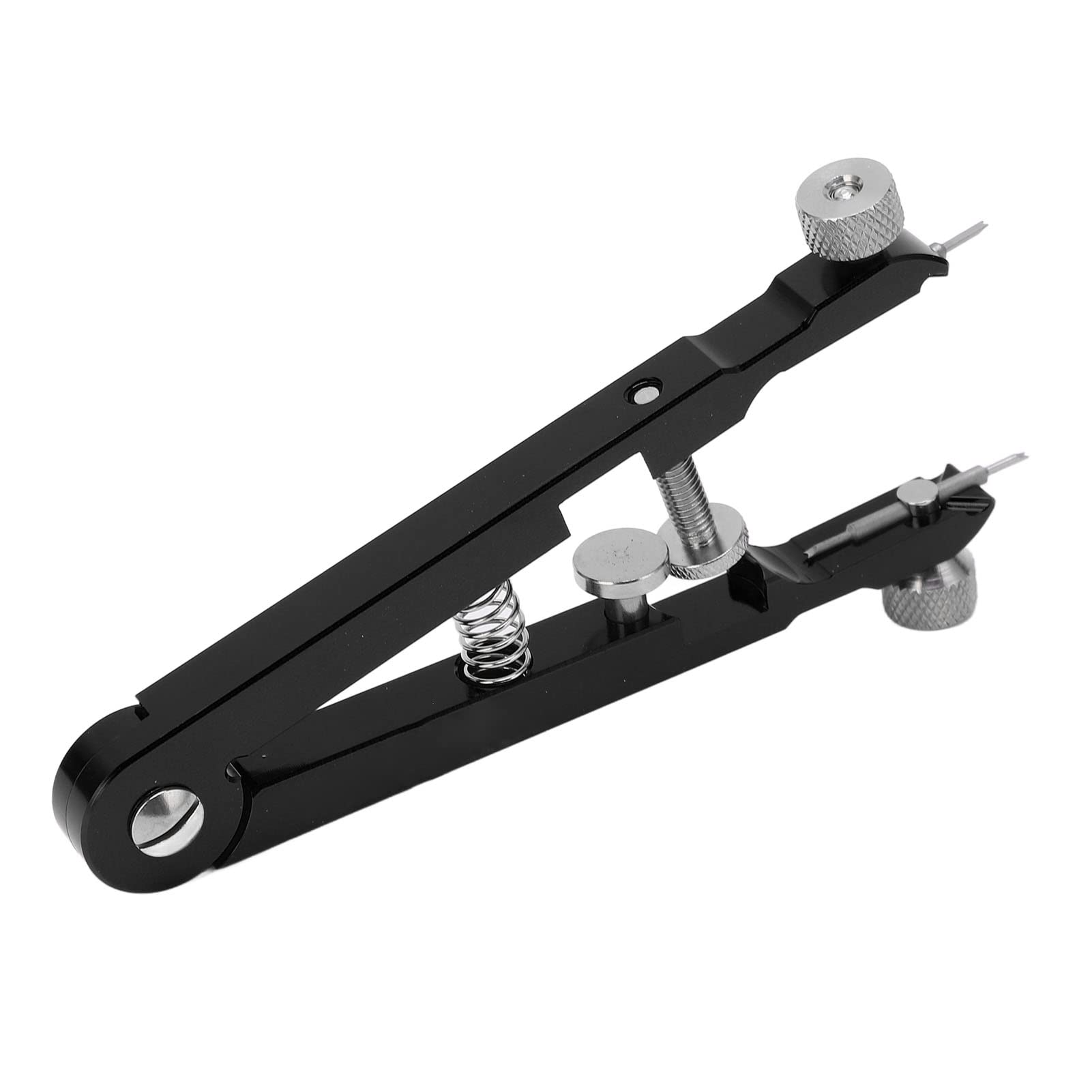 Pinza per barrette di fissaggio con 6 punte, strumento in lega di alluminio a forma di V per la rimozione dei cinturini degli orologi, set di pinzette di precisione per la (Nera)