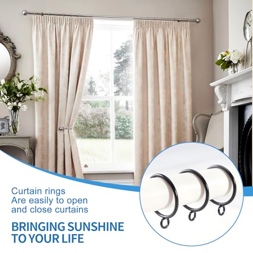 Amzseven CURTAIN RINGS WITH EYELET 1.5 INCH 44 Pack Curtain Rings With Eyelets, Metal Drapery Ring For Pinch Pleat Curtains, Drape Ring 1.5 Inch I D, Fits Up To 1.2 In Rod thumb #4