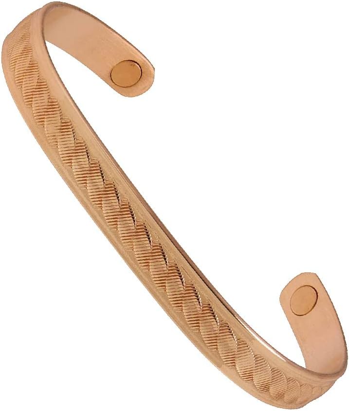 Copper Rope Magnetic Wristband, Copper Wristband, Large, 6.5”