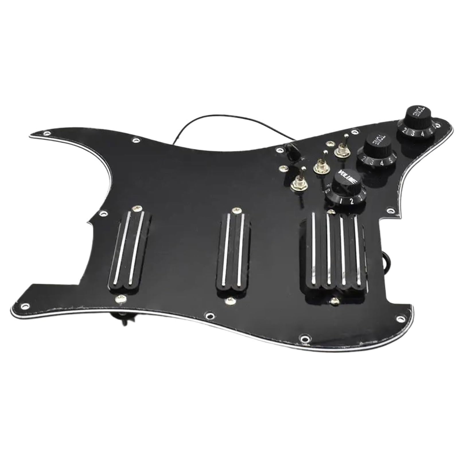 Fácil De Jugar Golpeador Pastilla Placa Rascadora Precableada Cargada Con SSH División De Bobinas 2 Minihumbuckers Y Pastilla Golpeador De 4 Bobinas Con Interruptor De Corte Único