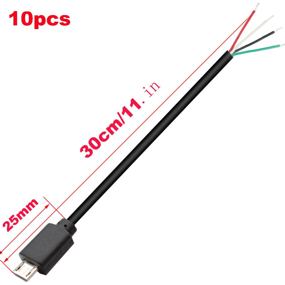 RUNCCI-YUN 6Pcs Connettore femmina USB Type-C,22AWG 5V 3A femmina USB