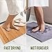 Bamboo Bath Mat Floor Rug - Waterproof and Weather Resistant Natural Wood Bathroom Shower Foot Carpet with Multi-Panel Strip Foldable Roll Up Non Slip Fabric for Indoor Use - SereneLife SLFBMT20