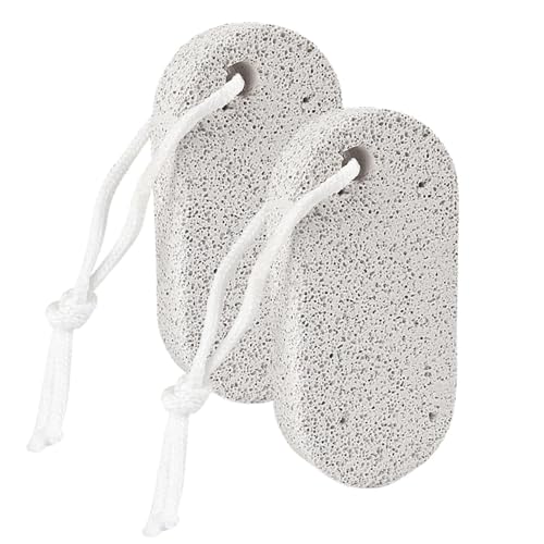 Juego de exfoliante para pies, sistema de cuidado del talón, 2 piezas, material de piedra natural Pumice Stone, kit de herramientas de belleza para eliminar callus, Home Travel Spa Salon Runner