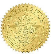 CRASPIRE 144Pcs Gold Foil Embossed Stickers Golf Ball Sports 2 Inch Self Adhesive Waterproof Certificate Seals Sticker Labels Round Dot Decals For Award Competition Diplomas Medal Decoration