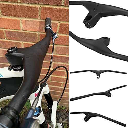 One Carbon Integrated Handlebar Racing Bike Handlebars For Bicycles Mountain Carbon Mtb Bike Handlebars 780Mm Stem Angle -17 Degree 70Mm #TOP2