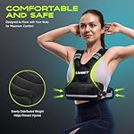 Adjustable Weighted Vest for Women Men, 4-10lb 11-20lb 20-32lb Weight Vest with 6 Ironsand Bags, Running Vest with Reflective Strips Adjustable Buckle Straps for Walking Strength Training - Image 3