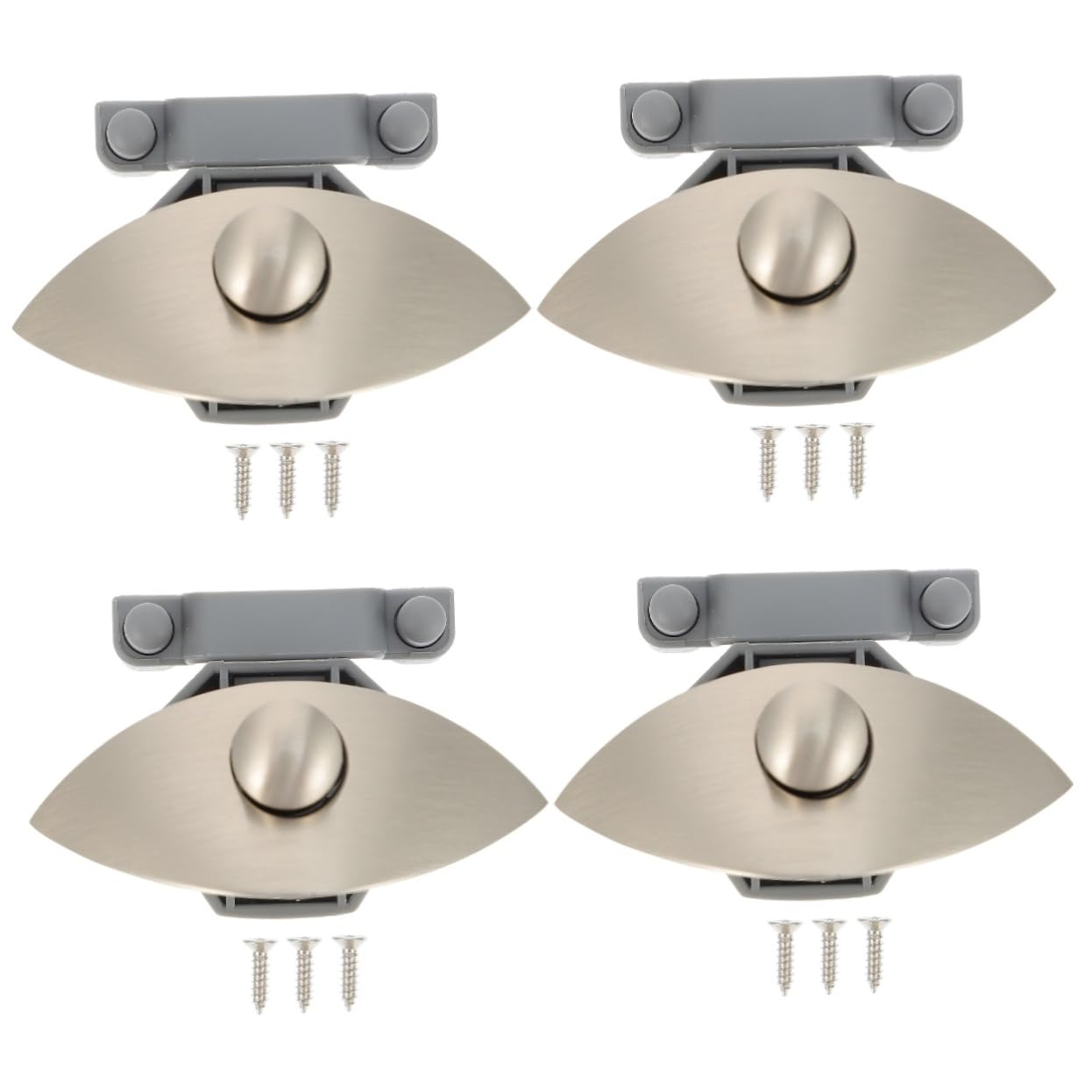 NUOBESTY 4 Sätze Rv Schrank Druckknopf Verriegelung Schlüsselloses Push Lock für Wohnmobile Yachten Möbel Einfache Installation Elegantes Design für Schranktüren