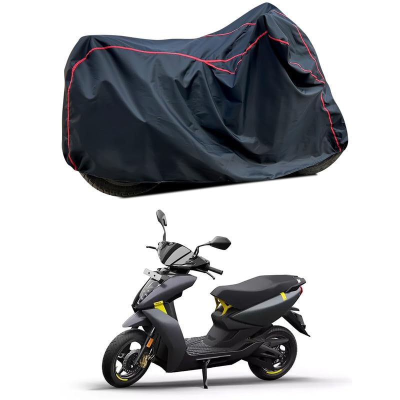 Image of Waterproof Scooter Cover Compatible with Ather 450X Fabric UV Protection (Black)