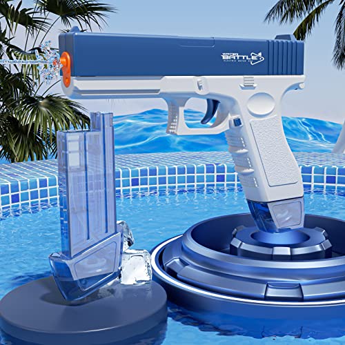 Electric Water Guns Reach Up To 38Ft Automatic Squirt Gun 80Cc+80Cc Large Capacity Water Toy Guns For Kids,Boy,Girls,Adults,Outdoor Pools,Outdoor Parties,Beaches(Blue). #TOP6