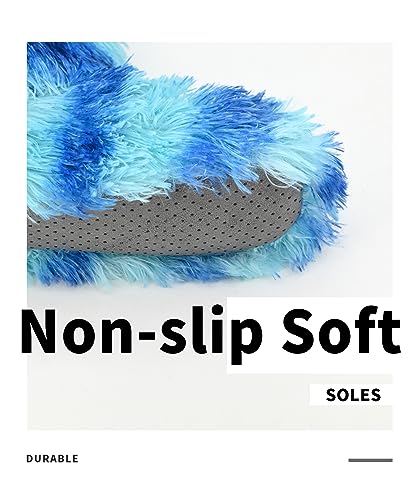 Image of DICUIRD Slipper Socks for Women,Fuzzy House Indoor Boots Slippers with Soft Soles,Warm Cozy Fluffy Sherpa Lined Booties Socks with Non Slip Bottom