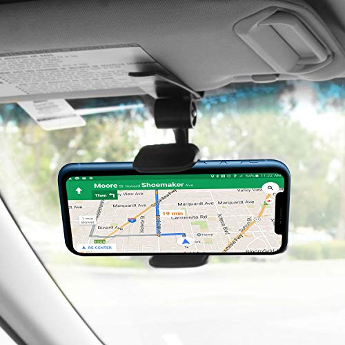 Sun Visor Phone Mount, Car Phone Holder For Car, Cradle Clip Compatible To Apple Iphone 14 Pro Max Plus 13 12 Samsung Z Flip Z Fold Note 20 10 9 Galaxy S22 Lg, Motorola Google Pixel Smartphones #TOP1