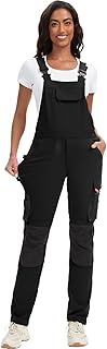 Damen-Arbeitslatzhose mit guter Dehnbarkeit, vielen Taschen und teilweiser Verwendung von Cordura-Gewebe für erhöhte Abriebfestigkeit, geeignet für Verschiedene Arbeitsumgebungen