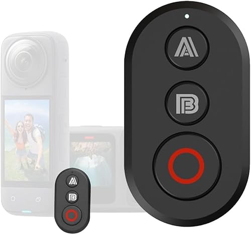 For Insta360 X4/X3/X2/G03S/Ace Pro2�p Bluetooth�����R�� �~�j�X�}�[�g�����R�� �����o�b�e���[���� �R���p�N�g�Ōy�� �J���������R�� ���C�����X�����R�����B��{�^�� �A�N�V�����J�����A�N�Z�T���[������U