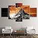 LVGUMM Cuadro Sobre Lienzo 175x90CM 5 Piezas Escalada Extrema En La Montaña De Nieve Al Atardecer Imagen De Lienzo Cartel De Arte De ImpresióN HD Modular Fondo De Pantalla Sala De Estar De La Pared De
