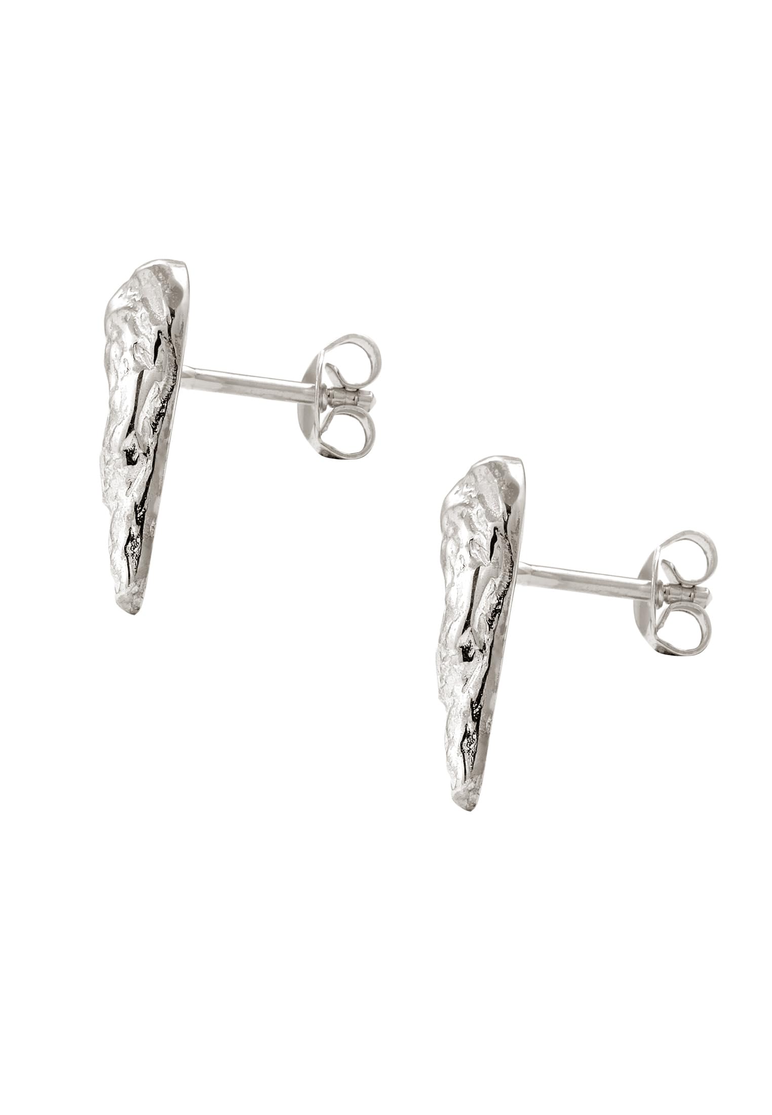 Kuzzoi Orecchini da uomo a goccia (5 x 17 mm) con superficie strutturata in argento sterling 925, orecchini da uomo