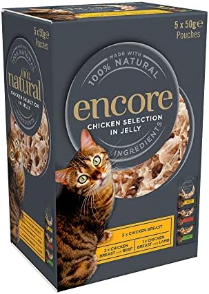 Encore 100% Natural Wet Cat Food Multipack, Chicken Selection in Jelly, 20x50g Pouches