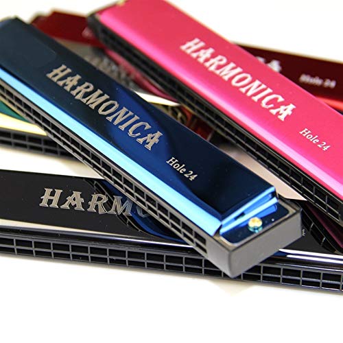 KIRANDIE 24 Trous Octave-réglés Harmonica Harmonica métal clé de C avec étui (Color : Light Yellow) - Les Beatles, Paul McCartney, John Lennon, RIngo Starr, George Harrison KIRANDIE 24 Trous Octave-réglés Harmonica Harmonica métal clé de C avec étui (Color : Light Yellow) – Image 4