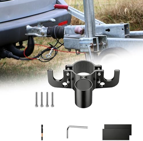 Trailer Chain Organizer Heavy Duty Aluminum Alloy 7 Way Plug Holder for RV Trailer Towing Accessory Heavy-Duty RV Tongue Jack Accessories — view 6
