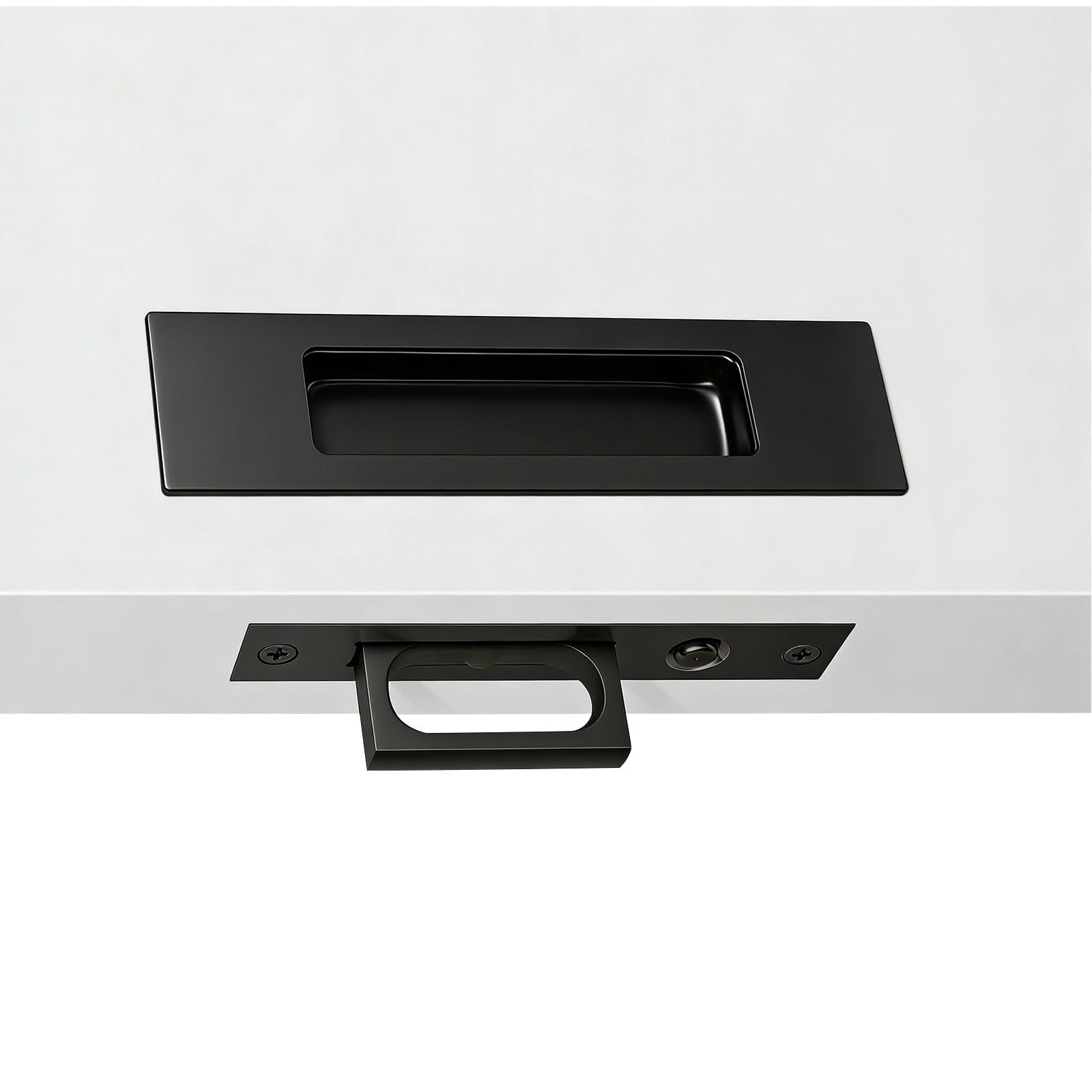 SHYYOULQE Stainless Steel Recessed Pull Handle Simple Installation for Stylish and Trendy Interiors Pocket Door Handle