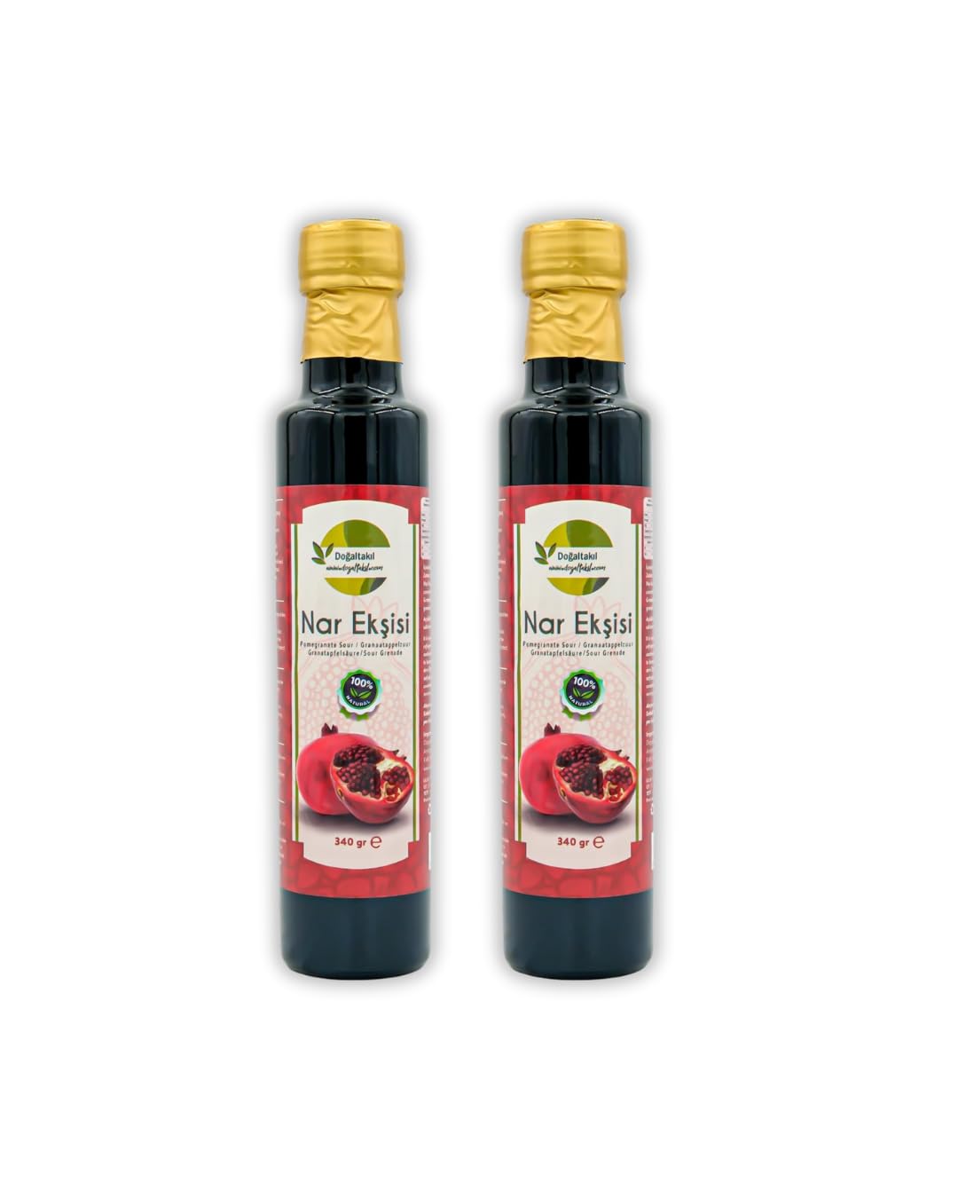 Mélasse de grenade, 100% mélasse de grenade naturelle, extrait de grenades fraîches, cueillies en saison, 340 g (2 pièces)