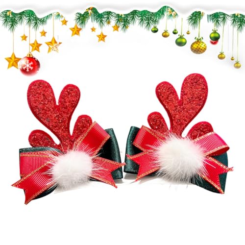 女性用ヘアバレッタ、クリスマスヘアクリップ - ビスタプリントアントラーズ ヘアクリップ アクセサリー クリスマス ヘアピン | 美しいクリスマス ヘアファスナー ホリデー ヘア アクセサリー クリスマス イベント パーティー用